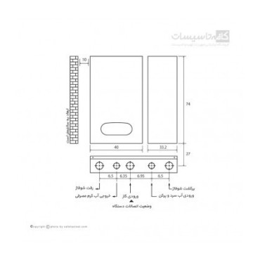 پکیج بوتان 24Rsi پارما فن دار