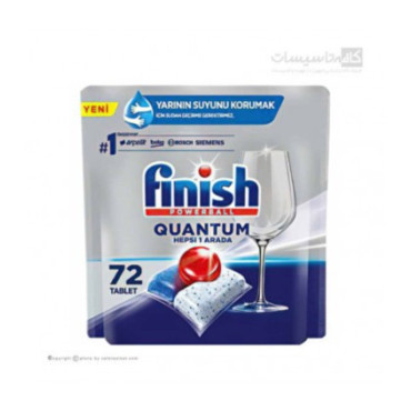 قرص ماشین ظرفشویی چند منظوره فینیش کوآنتوم ۷۲ تایی Finish